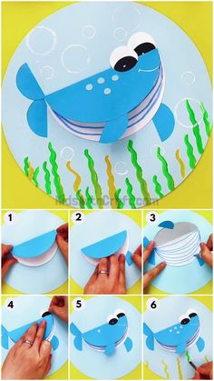 step by step instructions on how to make an under the sea paper plate craft for kids