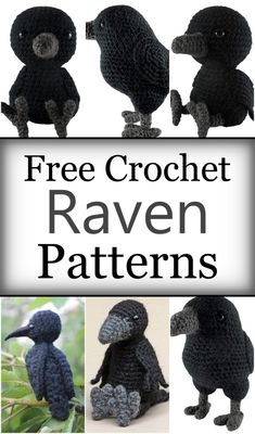 crochet raven patterns are featured in the book'free crochet raven patterns '