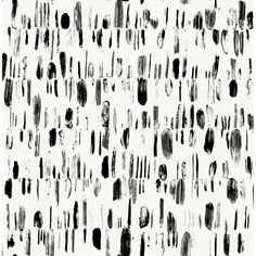 an abstract black and white painting with lots of brush strokes on the paper, which has been drawn by hand