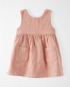 Carters Baby, Toddler Boy Outfits, Kids Outfits Girls, Organic Fabrics, Samara, Woven Dress, Toddler Girl Outfits, Organic Baby, Pocket Dress