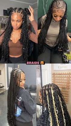 Group Hairstyles, Braiding Ideas, Nice Hairstyles, Black Kids Braids Hairstyles, Cute Box Braids, Hairstyle Examples, Braids Ideas, Sleek Ponytail Hairstyles, Hair Inspiration Long