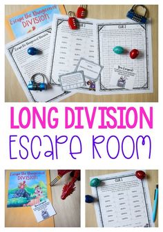 the long division escape room is filled with activities to help students learn how to use it