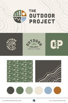 the outdoor project logo and branding design