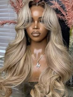 Doubleleafwig Europe Human Hair Honey 613 Blonde Highlight Color 13x4 Lace Frontal Wig Body Wave DL69 Frontal Wig Body Wave, Highlight Color, Blonde Highlight, 613 Blonde, Honey Hair, Curly Bob Hairstyles, Hair Density, Frontal Wig, Blonde Wig