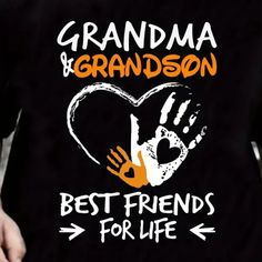 Here's A Really Cute Grandma & Grandson Shirt It Would Be The Perfect Shirt For Him To Wear When He Is Out Spending The Day With Grandma Or Pack His Weekend Bag For Grandma's Visit. Grandma Will Be So Proud Having Her Grandson Sporting This Shirt Out And About Town! Here's The Features: 100 % Polyester, Brilliant Colorful Big Logo For 6-8 Youth And Here's The Measurements: Length Is 18.9 Inches And Bust Size Is 28.4 Inches Shirt That Normally Sells For $29 Get It Here For Less! Mother's Day Black T-shirt With Screen Print, Black Screen Print T-shirt For Mother's Day, Grandson Shirt, Grandma And Grandson, Cute Grandma, Friends For Life, Best Friends For Life, Weekend Bag, Disney Shirts