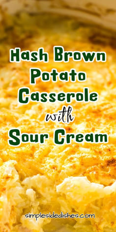 hash browns potato casserole with sour cream