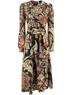 Midi dress decorated with an all over multi-coloured floral Paisley print, long sleeves, belt on the hips to enhance the elegance of the garment. A unique garment suitable for any occasion. Composition: 98% PL2% EA Belted Silk Maxi Dress With Long Sleeves, Silk Long Sleeve Belted Maxi Dress, Elegant Multicolor Printed Floral Dress, Elegant Printed Long Sleeve Dress, Elegant Multicolor Floral Printed Dress, Formal Printed Long Sleeve Dresses, Long Sleeve Printed Formal Dresses, Formal Long Sleeve Printed Dress, Elegant Long Sleeve Printed Floral Dress