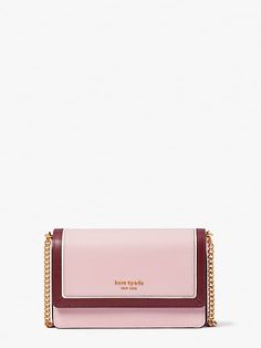 Chain Wallet, Kate Spade Wallet, Travel Light, Wallet Chain, Kate Spade Crossbody, Michael Kors Jet Set, Kate Spade New York, Leather Trims, Zip Pockets