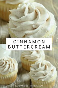 cupcakes with cinnamon icing Cinnamon Buttercream, Holiday Cake, Cake Frosting Recipe, Cinnamon Cake, Homemade Frosting, Buttercream Frosting Recipe, Homemade Cake, Buttercream Recipe