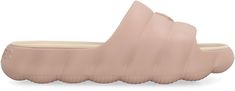 Round toelineeva sole100% rubber Composition: 100% % Rubber | Moncler Women's Lilo Rubber Slides in Pink | SS24 Slip-on Sandals With Rubber Sole, Beige Synthetic Slides With Round Toe, Comfortable Solid Color Slides With Rubber Sole, Beige Round Toe Synthetic Slides, Eva Slippers With Rubber Sole And Round Toe, Foam Slides With Rubber Sole And Round Toe, Foam Slides With Round Toe And Rubber Sole, Foam Slides With Textured Footbed, Beige Synthetic Sandals With Rubber Sole