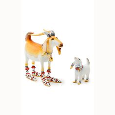 Nativity Nathan & Noel Goat Figures by Patience Brewster Patience Brewster Nativity, Patience Brewster, Handmade Charms, Digital Gift Card, Goats, Nativity, Figurines, Gift Card, Holiday Decor