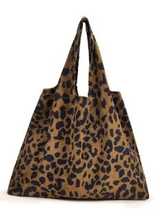 Bag For Love - Leopard Corduroy Tote Bag  - Women Tote Bags Corduroy Tote Bag, Leopard Tote, Leopard Bag, Straw Tote Bag, Leopard Fashion, Straw Tote, Pretty Bags, Denim Bag, Shopping Tote Bag