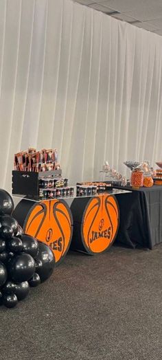 Basketball Centerpiece Ideas, Basketball Centerpieces, Hoco 2023, Basketball Table, Basketball Themed Birthday Party, Banquet Centerpieces, Baby Girl Sign, Sports Banquet, Foam Letters