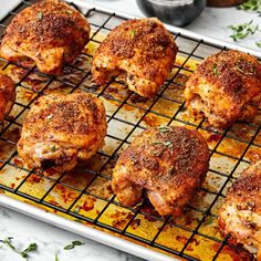 Baked Chicken Thighs (Crispy and Juicy!) | Downshiftology Crispy Chicken Thighs