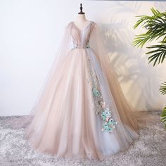 Flower Ball Gown Fairytale Fashion, Tulle Wedding Dress For Prom Season Banquet, Tulle Wedding Dress For Banquet Or Prom, Spring Prom Ball Gown With Tulle Skirt, Homecoming Tulle Ball Gown, Spring Tulle Ball Gown For Banquets, Tulle Ball Gown For Prom Season, Tulle Ball Gown For Prom, Tulle Evening Dress With Lace Bodice For Quinceanera