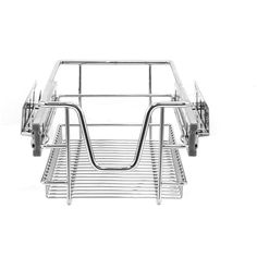 an image of a metal dish rack on white background with clippings to the bottom