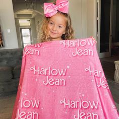 personalized kids blanket pink with sparkles Picture Blanket Personalized, Caden Lane, Personalized Swaddle Blanket, Personalized Throw Blanket, Personalized Swaddle, Custom Photo Blanket, Memory Blanket, Picture Blanket, Kids Blanket