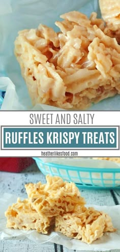 sweet and salty ruffles krispy treats