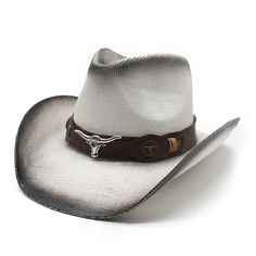 ProductNo SP240824GUIU Western White Hat With Curved Brim, White Western Hat With Short Brim, White Country Style Hat With Flat Brim, White Western Straw Hat With Short Brim, White Western Style Straw Hat With Short Brim, White Wide Brim Western Hat, White Western Hat Bands For Outdoor, White Western Straw Hat For Outdoor, White Western Hat With Flat Brim