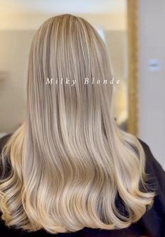 #BlondeHairGoals #BlondeTransformation #HairMakeover #BlondeBeauty #BlondeAmbition #HairInspo #BlondeBombshell #BlondeJourney #NewHairWhoDis #BlondeVibes #HairTransformation #BlondeLife #BlondeHighlights #BlondeObsessed #BlondeMagic Oyster Blonde Hair, Blonde Volume Hair, Vanilla Blonde Hair Highlights, Colorful Balayage Hair, Milky Blonde Highlights, Milky Blonde Hair Color Ideas, Blonde Hair Inspired, Vanilla Blonde Hair Color, Colors For Black Hair