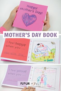 mother's day book for kids to make with colored paper and crayons