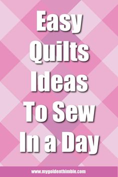 quilts to sew in a day One Day Quilt, Easy Quilt Patterns Free, Quilts Simple, Beginner Quilt Patterns Free, Quilts To Make, Baby Quilts Easy, Baby Quilt Patterns Easy, Beginner Quilting Projects, Quick Quilts