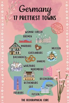 Pinterest pin for pretty towns in Germany Germany Culture, Travel To Germany, Nuremberg Castle, Places To Visit In Germany, Germany Trip, Germany Travel Guide, Places In Scotland, Romantic Road, Cobbled Streets