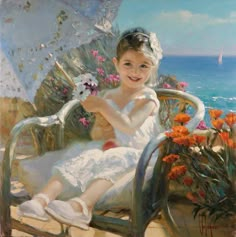 Portrait of Agata,  oil on canvas Vladimir Volegov Painting Kids, Classic Music, Foto Art