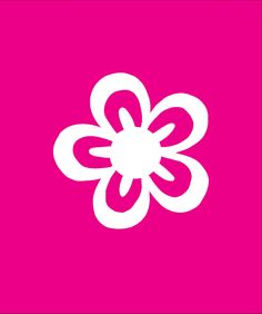 a white flower on a pink background