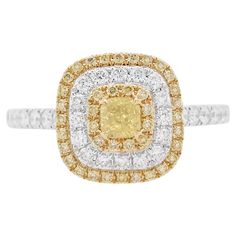 18k Gold Engagement Ring, Contemporary Engagement Rings, Yellow Diamonds, 18k Gold Ring, Timeless Jewelry, Yellow Diamond, Gold Engagement Rings, Exquisite Jewelry, High Jewelry