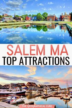 the cover of salema's top attractions is shown with boats in the water