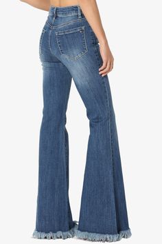 Update your denim edit with a vintage-inspired style as new-season flared jeanse. This contemporary-cool silhouette has been crafted in stretch denim and is cut with a mid-rise for a figure flattering fit. Wear it with a tucked-in blouse or T-shirt.Washed stretch denim, Mid rise flares, 32.5in inseamButton fly closure, 5 pockets styling, WhiskeredContrast stitching, Stretch: Just enough stretch for all-day comfortFits small to US size, take one size larger than normal(0=23, 1=24)Model size : 5'3 Frayed Flare Jeans, Midrise Jeans, Cool Silhouettes, Flared Jeans, Jeans Flare, Bell Bottom Jeans, Flare Jeans, Stretch Denim, Mid Rise