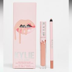 Kylie Cosmetics Matte Lip Kit 700 Bare Velvet Nib Liner & Liquid Lipstick $35 Kylie Cosmetics Matte Lip Kits Let You Create Long-Lasting Matte Lip Looks. The Highly Pigmented Formulas Are Available In Multiple Shades. Set Includes: Matte Liquid Lipstick; Lip Liner What It Is: The Perfect Ready-To-Go Lip Routine With A Light Vanilla Aroma What It Does: Matte Liquid Lipstick: Long-Lasting 8-Hour Wear; True-Matte Non-Sticky Finish Lip Liner: Ultra-Creamy, Waterproof, Transfer-Proof, Smudge-Proof; L Kylie Jenner Lip Kit, Kylie Lipstick, Kylie Jenner Lips, Kylie Lips, Kylie Lip Kit, Makeup Game, Pink Shade, Body Makeup, Lip Kit