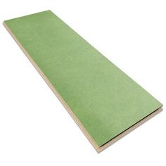 a piece of green paper on a white background