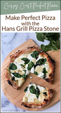 perfect homemade pizza, Hans pizza grill stone, pizza stone Pizza With Spinach, Italian Pizzeria, Recipe With Spinach, Grill Pizza, Crispy Pizza, Pizza Base