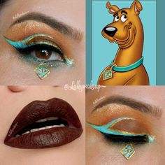 Scooby Doo Makeup Dog, Scooby Doo Makeup, Cow Halloween Costume, Disney Inspired Makeup, Scooby Doo Halloween, Christmas Eye Makeup, Anime Eye Makeup, Creepy Halloween Makeup, Anime Cosplay Makeup