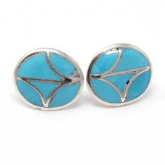 Experience the beauty of Zuni craftsmanship with these exquisite turquoise channel inlay sterling silver studs, lovingly hand-crafted by Zuni artist Theresa Leekya. Measuring 3/8" (9.5 mm) and weighing 1.4 grams, they're the perfect addition to any jewelry collection! Blue Inlay Earrings For Gifts, Blue Inlay Earrings For Gift, Turquoise Inlay Sterling Silver Jewelry, Sterling Silver Turquoise Inlay Jewelry, Turquoise Inlay Earrings Gift, Turquoise Inlay Earrings As Gift, Hallmarked Turquoise Sterling Silver Earrings, Turquoise Sterling Silver Earrings For Anniversary, Turquoise Inlay Jewelry As Gift