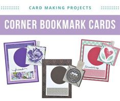 the corner bookmark cards are designed to look like greeting cards