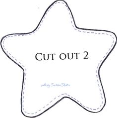 a cut out star with the words cut out 2 on it