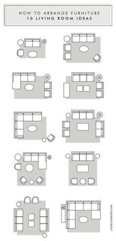 the different types of couches and loveseats are shown in this graphic style