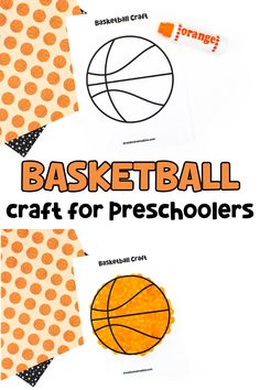 basketball craft for preschoolers to make with paper and construction material on the back side