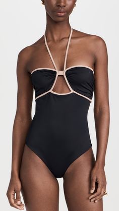 Fast Free Shipping & Free Returns on Johanna Ortiz Black Ashaninka One Piece at Shopbop. Shop new arrivals from Johanna Ortiz at Shopbop.com Nylon Halter Top With Built-in Bra, Chic Nylon Halter Neck Swimwear, Fitted Bandeau Swimwear With Removable Straps, Chic Nylon Swimwear With Straps, Elegant Stretch Halter Top For Pool, Elegant Fitted Swimwear With Removable Straps, Nylon Halter Neck Swimwear With Straps, Fitted Seamless Nylon Halter Top, Seamless Fitted Nylon Halter Top