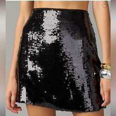 Nwt - Some Of The Sequins Need To Be Adjusted But That’s How I Received It When It Was Shipped. Sits At Waist. Length: 16". Falls Above Knee. 100% Polyester. Back Zip. Lined. Dry Clean. Black Sequined Mini Skirt For Spring, Spring Black Sequin Skirt, Black Sequined Skirt For Spring, Black Short Length Skort For Party, Black Mini Length Bottoms With Sequins, Black Sequined Mini Bottoms, Black Mini Length Bottoms For Party Season, Glamorous Black Mini Skirt, Chic Black Sequin Skirt