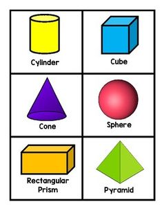 four different shapes are shown in the same square and rectanglel prisms,