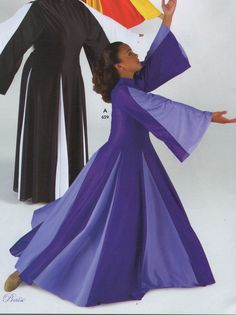 NWT PRAISE DRESS LITURGICAL DANCE  Purple PRAISEWEAR child/Ladies #MainStreetDancewear #Dress Mime Dance, Praise Dress, Worship Dress, Praise Dance Wear, Uniforms Ideas, Praise Dance Garments, Praise Dance Dresses, Liturgical Dance, Dance Garments