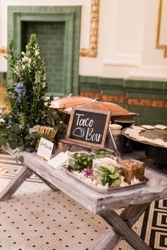 a table that has some food on it