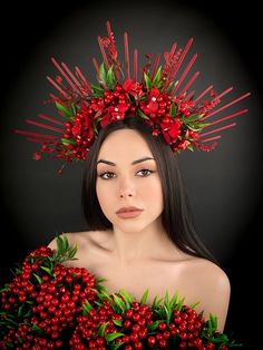 Forest Fairy Red Crown Goddess Headdress, Flower Headdress, Stand With Ukraine, Elves And Fairies, Red Crown, Fairies Elves, Flower Headpiece, Forest Fairy, Costume Hats