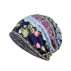 Unisex Print Hat Ruffle Cancer Hat Beanie Scarf Collar Turban Head Wrap Cap Specification: 100% brand new and high quality Quantity: 1PC Soft material makes you very comfortable Perfect for daily wear and easy to take off or wear Unique design makes you more charm and attractive Great gift for women/lady Gender: Women,Men Item type:hat Style: Casual Material:Cotton Blend Package include: 1*Hat Size: One Size.  Color: Blue.  Age Group: adult. Outdoor Hut, Bonnet Cap, Striped Beanies, Moda Chic, Slouch Beanie, Turban Headwrap, Chemo Hat, Great Gifts For Women, Casual Hat