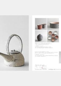 an open book with pictures and instructions on how to make pots in clay or stone