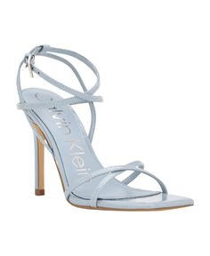 in stock Blue Sandals Heels, Strappy Dress, Strappy Dresses, Calvin Klein Woman, Blue Sandals, Ankle Strap Heels, Dress Sandals, Heel Sandals, Womens Calvin Klein